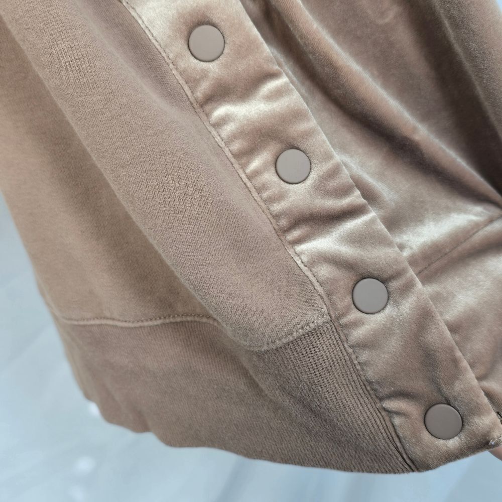 ATHLETA Retroplush Sweatshirt Women's Size 1X Velvet Crewneck Brown/Beige Soft - Picture 7 of 13